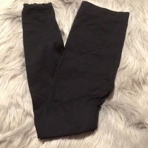 Lane Bryant black lace trim tights size c/d